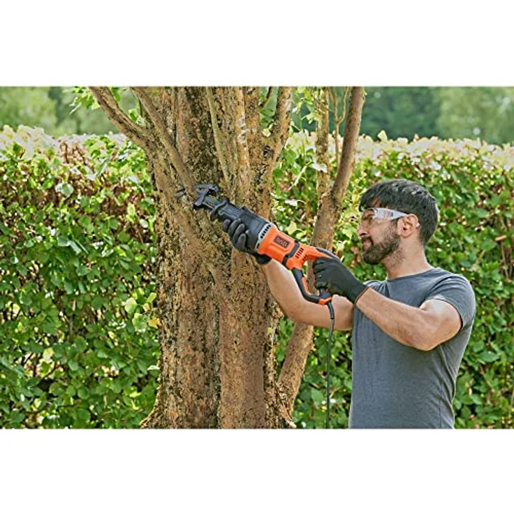 Black und Decker 750 W Säbelsäge BES301 20 mm Hublänge für schnelle Schnitte in Holz Metall & Kunststoff – Bild 12