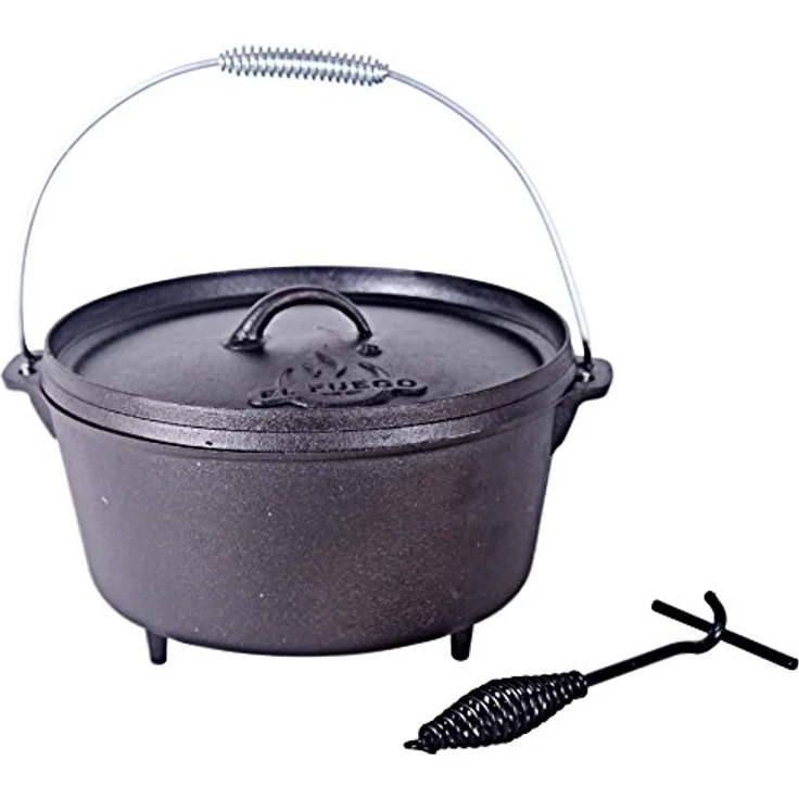 El Fuego Dutch Oven schwarz 5,64 Liter – Bild 1