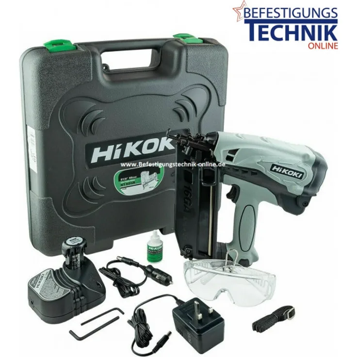 Hitachi Gas Nagler Stiftnagler NT65GB 32-65mm für 20° Brads VF-16 -64 Tjep BR-07+Gas