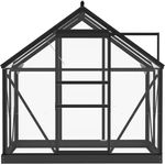 VidaXL Glas Gewächshaus Anthrazit 155x103x191 cm Aluminium - Preisvergleich