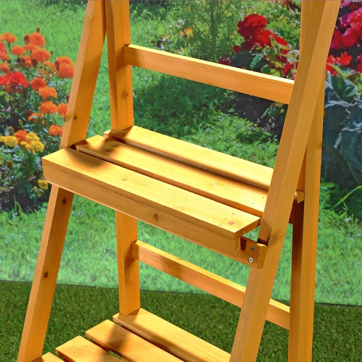 Blumentreppe Blumenregal Blumenständer Pflanzenampel Blumenhocker 3 Etagen – Bild 4