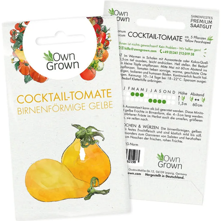Busch Tomaten Samen (Solanum Lycopersicum) Tomatensamen Buschtomate Sorte Roma: Gelbe Birnenfrmige Tomate