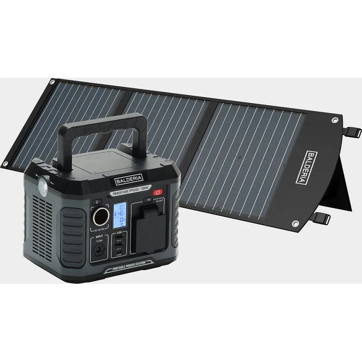 BALDERIA Power Set PPS300-SP60 60 W 231 Wh 230 V für Outdoor Camping Arbeiten Notfall Balkon Wohnmobil
