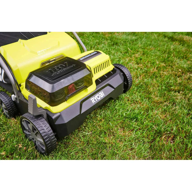 Ryobi RY18SFX35A-240 Akku-Vertikutierer 18 V ONE+, grün/schwarz mit 2 Akkus & Ladegerät, 55 l Fangkorbvolumen – Bild 3