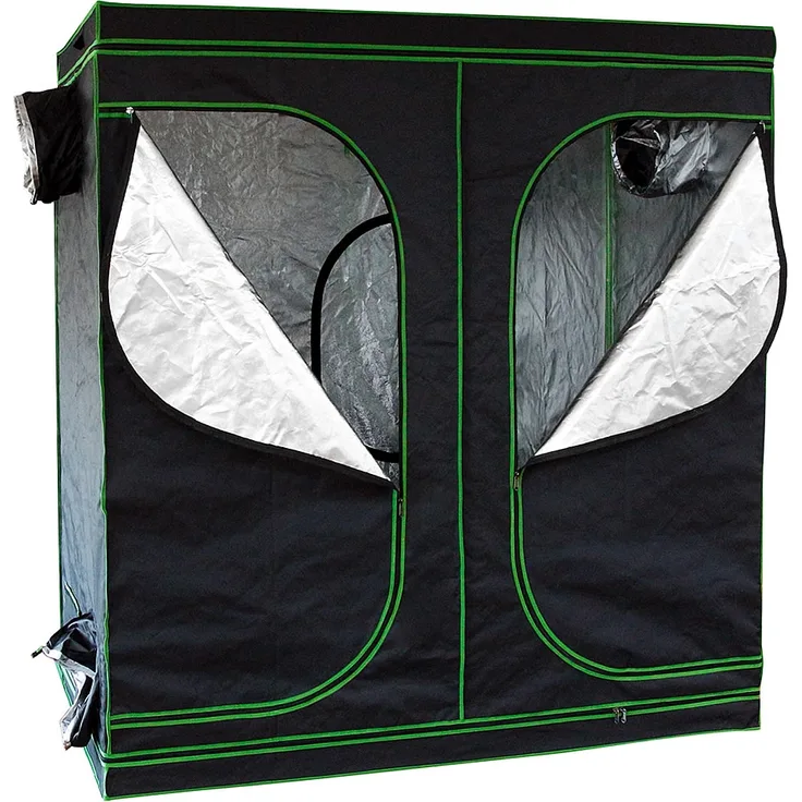 Growbox Gewächshaus Indoor Pflanzenzelt Zuchtzelt Growroom Zuchtschrank Darkroom Zimmergewächshaus Growschrank - 240x120x200 cm