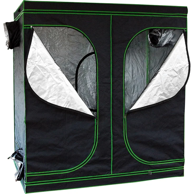 Growbox Gewächshaus Indoor Pflanzenzelt Zuchtzelt Growroom Zuchtschrank Darkroom Zimmergewächshaus Growschrank - 240x120x200 cm – Bild 1