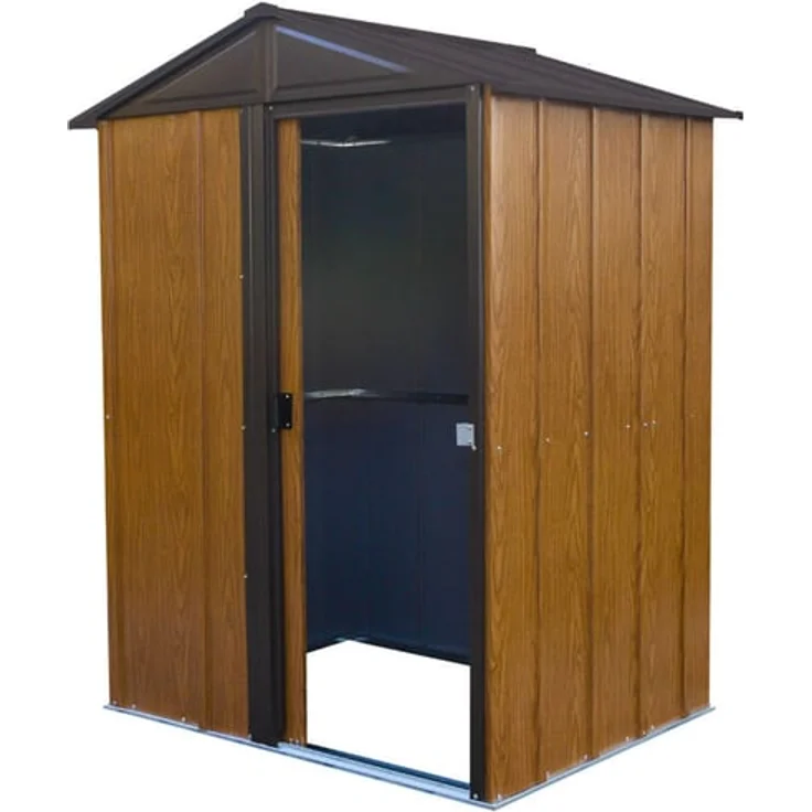 Spacemaker Gerätehaus Woodlake 5x4 Holzoptik 151x122 cm – Bild 4