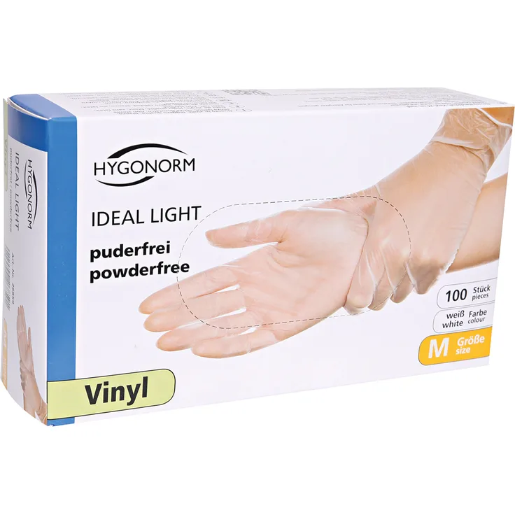 Hygonorm Vinyl-Handschuh Ideal Light puderfrei XXL 24cm weiß VE=100 St