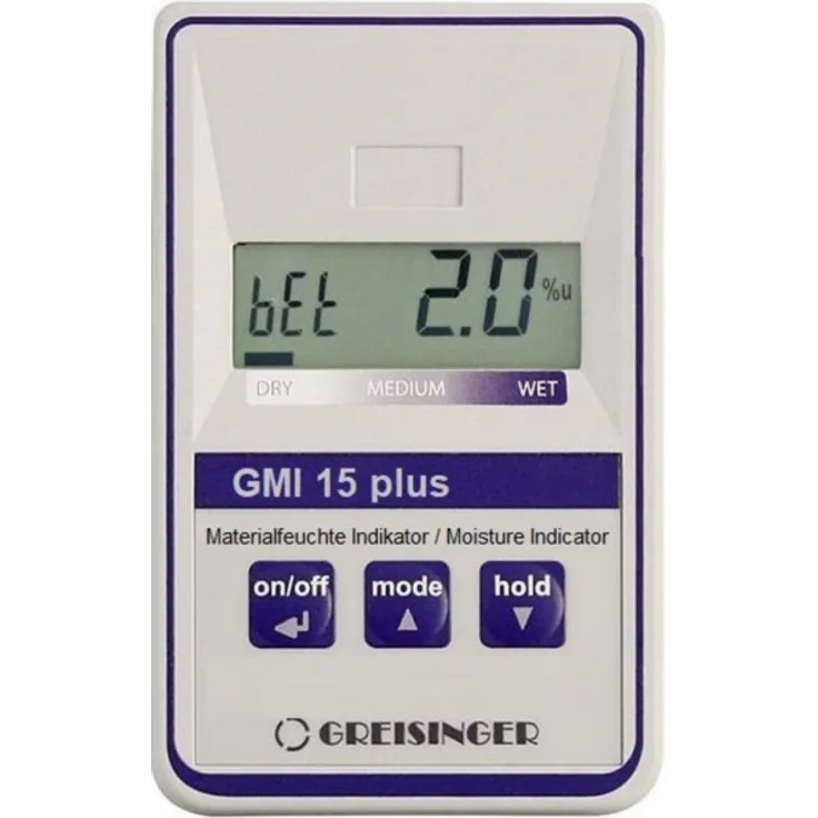 Greisinger GMI15-plus Materialfeuchtemessgerät Messbereich Baufeuchtigkeit (Bereich) 0.0 bis 8.0% Messbereich Holzfeuchtigkeit