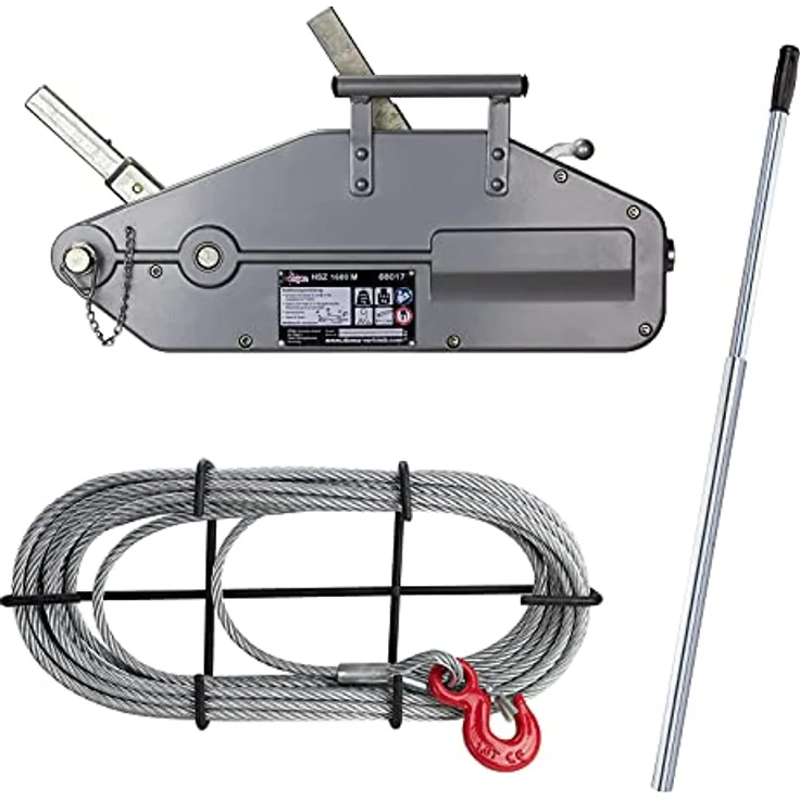 Dema - Handseilwinde Seilwinde Handseilzug Seilzug Forstseilwinde 1,6 t 20 m Seil