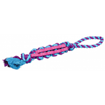 Trixie Denta Fun Twisted Stick am Tau, Naturgummi 4 cm 37 cm