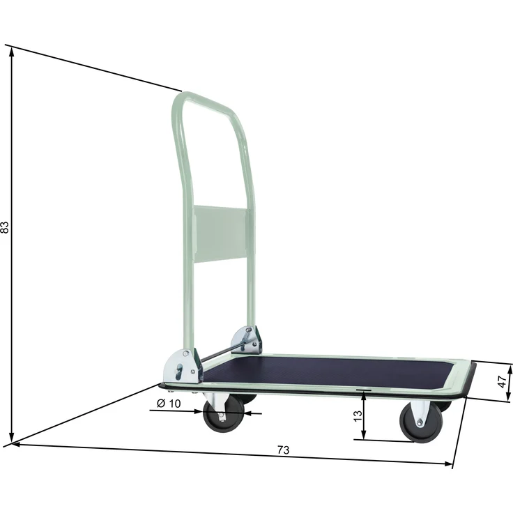 Tectake Plattformwagen klappbar bis 150kg – Bild 2