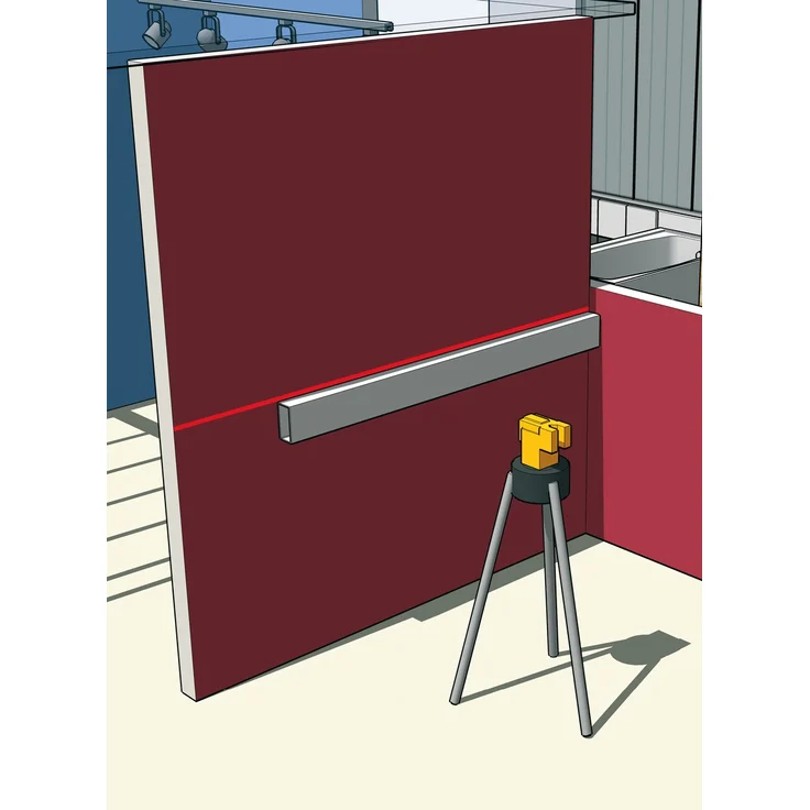 STABILA Kreuzlinienlaser LAX 50, 2-teiliges Set, selbstnivellierend, gut sichtbare Laser-Linien, Reichweite bis 10 m, Einknopfsystem, Schutzklasse IP 53, inklusive Stativ-Teleskopstange – Bild 11