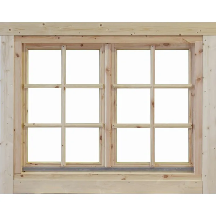 Wolff Finnhaus Gartenhaus Doppel-Fenster Alina 28 ISO