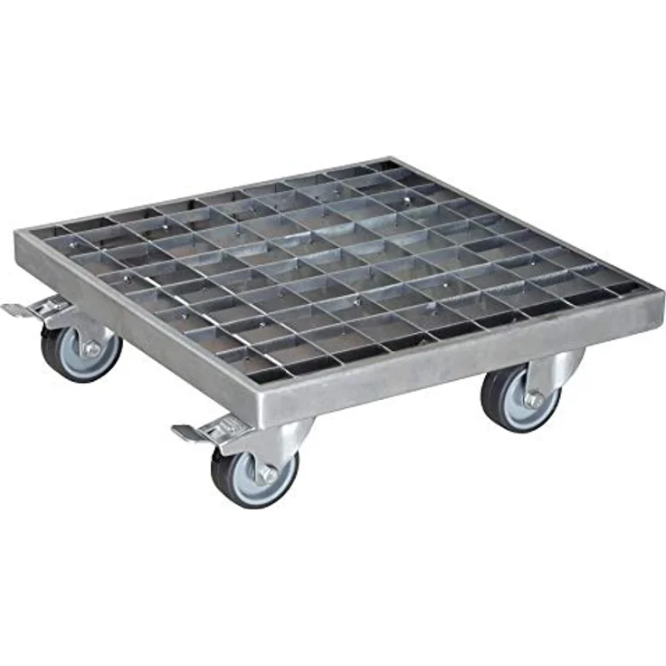 Multi Roller MR 7015, 29 x 29 x 9,5 cm, softe Rollen Ø 50 mm, Rollenlager, 2 Bremsen, Gitterrost, Tragkraft 200 kg – Bild 1