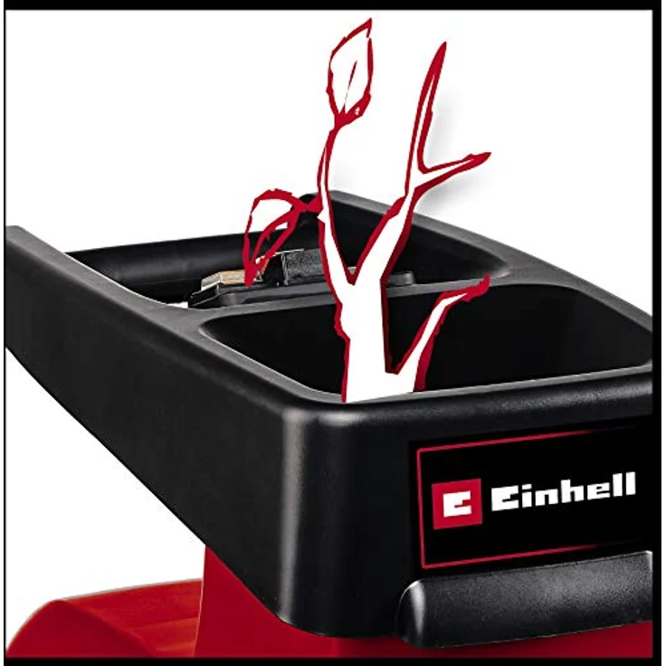 Einhell ElektroLeisehäcksler GCRS 60 CB 2800 W max 45 mm Aststärke Schneidwalze große Trichteröffnung Drehrichtungsumschalter transparente 60 L Fangbox integrierter Sicherheitsschalter – Bild 4