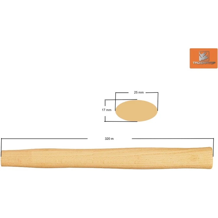 Fäustelstiel, Schlosserhammerstiel Hammerstiel Auge 25 x 17 mm x 32cm – Bild 1