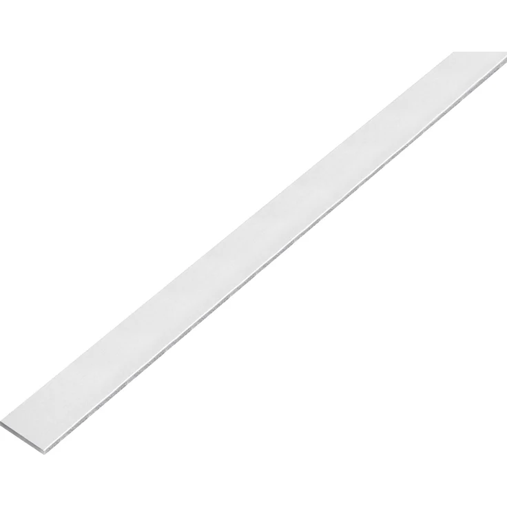 Alberts Flachstange | selbstklebend | Aluminium, kugelgestrahlt silber | 1000 x 20 x 2 mm 
(489175) – Bild 2
