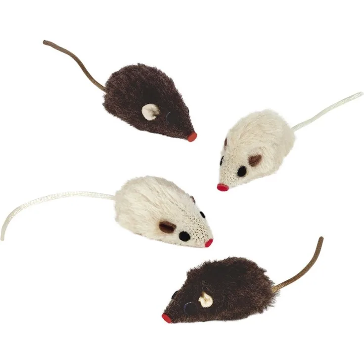 Nobby Plüschmaus mit Rassel 5 cm