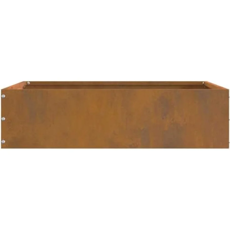 vidaXL Beetumrandung Raseneinfassung Rostig, 50 x 50 x 13 cm aus wetterfestem Stahl, langlebig und pflegeleicht – Bild 1