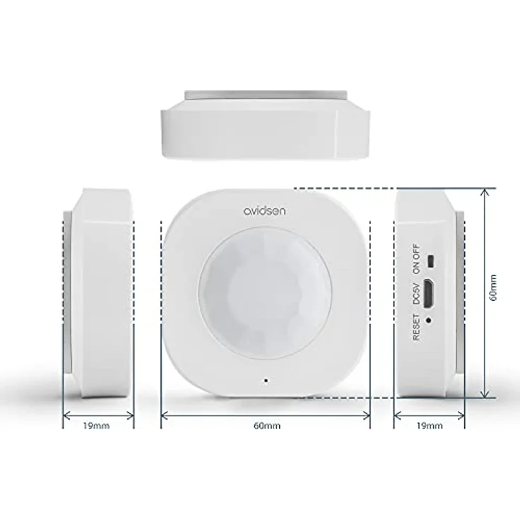AVIDSEN Home Sensor IR-Wall, Smarter IR-Wandsensor für Innenräume, 115° Blickwinkel, Akku-Betrieb, WLAN, Push-Benachrichtigung, kompatibel mit Alexa und Google Assistant – Bild 3