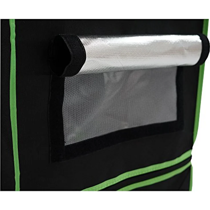 Zelsius Gewächshaus Grow Tent 140 x 140 x 200 cm grau/schwarz Pflanzenzucht Indoor – Bild 6
