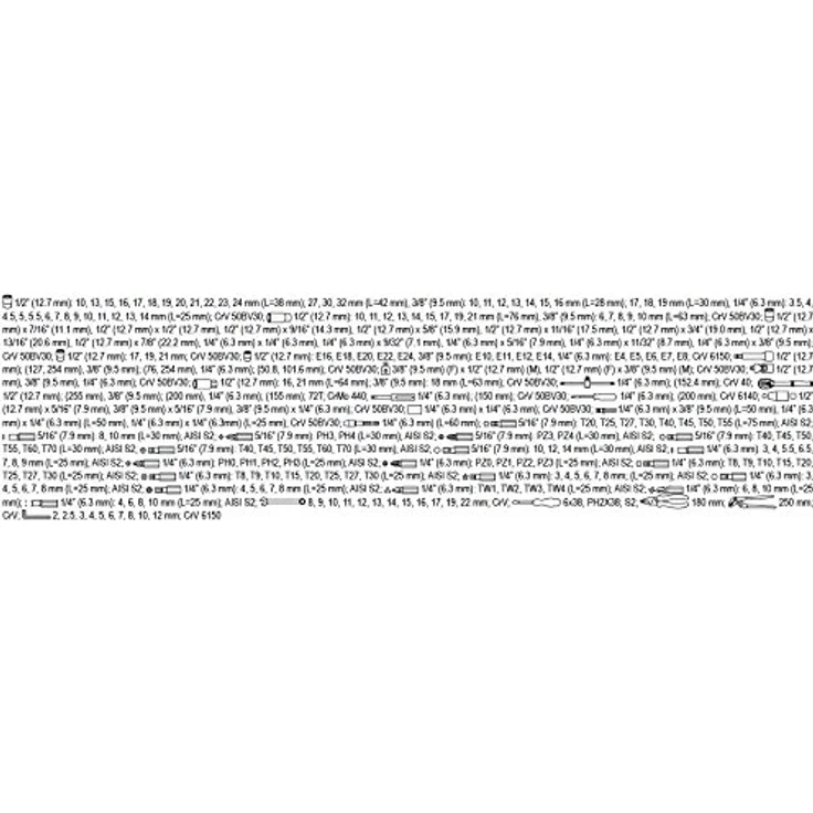 Yato YT-38941, Werkzeugkoffer mit 225 Teilen, robuste Metallkonstruktion, für professionelle und ambitionierte Heimwerker – Bild 7