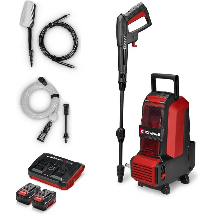 Einhell Akku-Hochdruckreiniger HYPRESSO 36/105, 70 bar max. Druck, 270 l/h Fördermenge, inkl. 2x 4,0 Ah Akku und Ladegerät