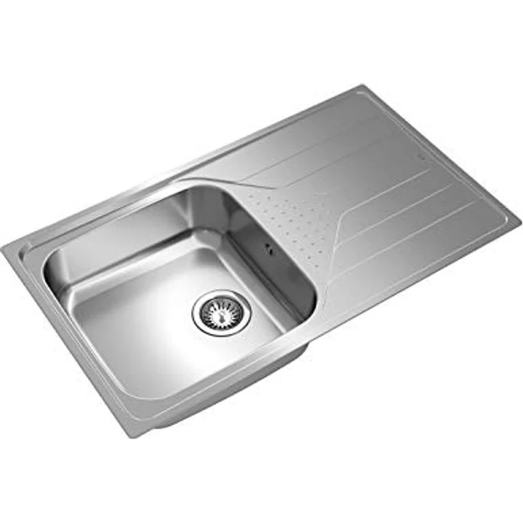 Teka Universe - Einbauspüle, 1 Becken und Abtropffläche, Edelstahl, einfache Installation, modernes Design, Farbe Edelstahl – Bild 5