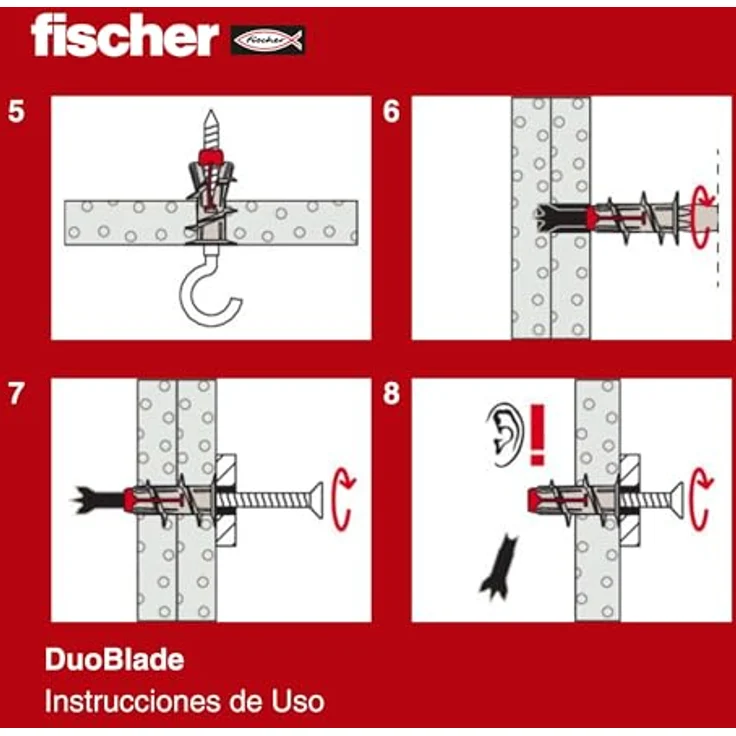 fischer Hohlraumbefestigung DUOBLADE grau-rot-metall, 545676 - Preisvergleich – Bild 5