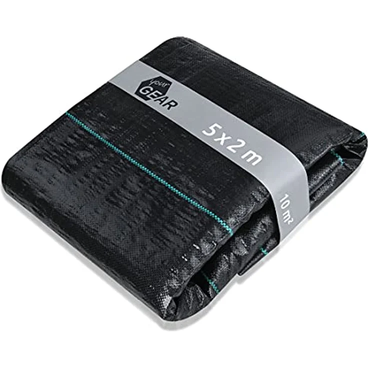 your GEAR 10 | 20 | 50 | 100 m² Unkrautfolie Gartenvlies Bodengewebe Unkrautschutz-Vlies in 1 oder 2 Meter Breite 100g/m² wasserdurchlässig reißfest [2x5m] – Bild 1