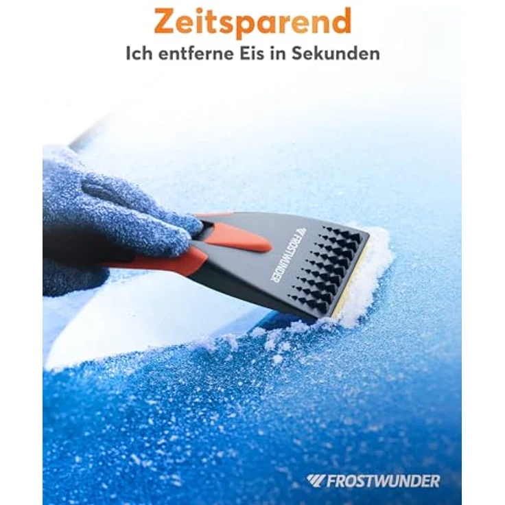 FROSTWUNDER - Eiskratzer Messingklinge [Made in Germany] - 100% recycelter Eiskratzer Auto Messingklinge - Langlebiger Auto Eiskratzer - Blitzschneller Messing Eiskratzer - Scheibenkratzer Auto Stabil - Preisvergleich – Bild 3
