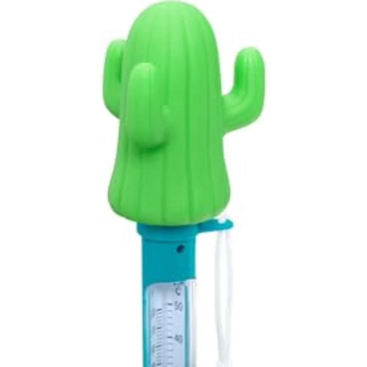 Bestway Poolzubehör-Set, schwimmendes Kaktus-Thermometer 25cm & Dosierschwimmer Ø 12,5cm, für Pooltemperatur & Chlordosierung, stylisch mit verstellbarer Dosieröffnung – Bild 2
