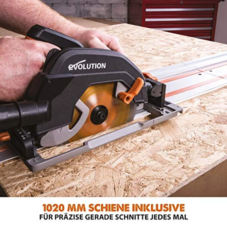 Evolution Power Tools R185CCSX Mehrzweck-Kreissäge kompatibel mit Führungsschienen (Kombi-Paket 1020 mm Schiene inbegriffen, 185 mm, 230 V) – Bild 6