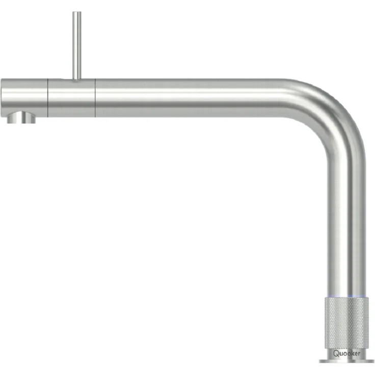 QUOOKER Küchenarmatur Front FTSST COMBI, Voll-Edelstahl mit COMBI Reservoir, 7 Jahre Garantie, warmes und kaltes Wasser sowie 100°C kochendes Wasser