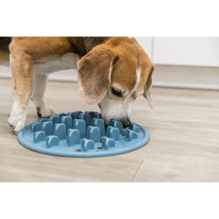 TRIXIE Slow Feeding Anti Schling Matte Pillars, TPE, Ø 35 cm, Blau - 25038 – Bild 4