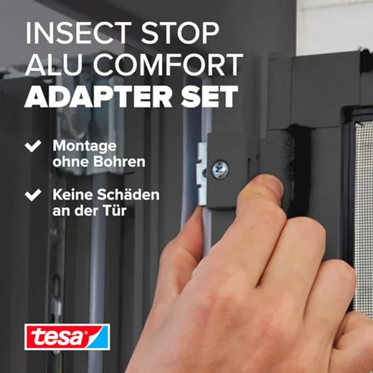 TESA 55193-00 Adapter Alu Comfort Fliegengitter Adapter-Set Passend für Marke Tesa Fliegengitter 3St. – Bild 3