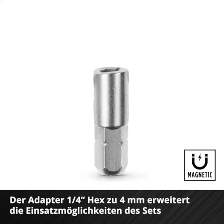 Einhell Präzisionsbit-Set 66-teilig, S2 Stahl Bits mit 4-mm-Hexagonal-Schaft und flexibler Wellenverlängerung – Bild 7