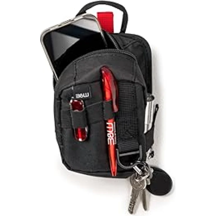 B&W International Werkzeugtasche tool.module zipperbag (Werkzeughalter mit Fidlock-System, Handytasche, Tasche für Werkzeuggürtel, aus Polyester), schwarz – Bild 2