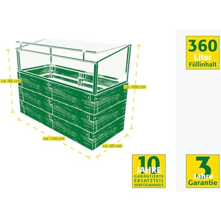 Juwel Hochbeet Timber 20478 Frühbeet Aufsatz Pflanzen Kombi Komplettset - Juwel – Bild 5