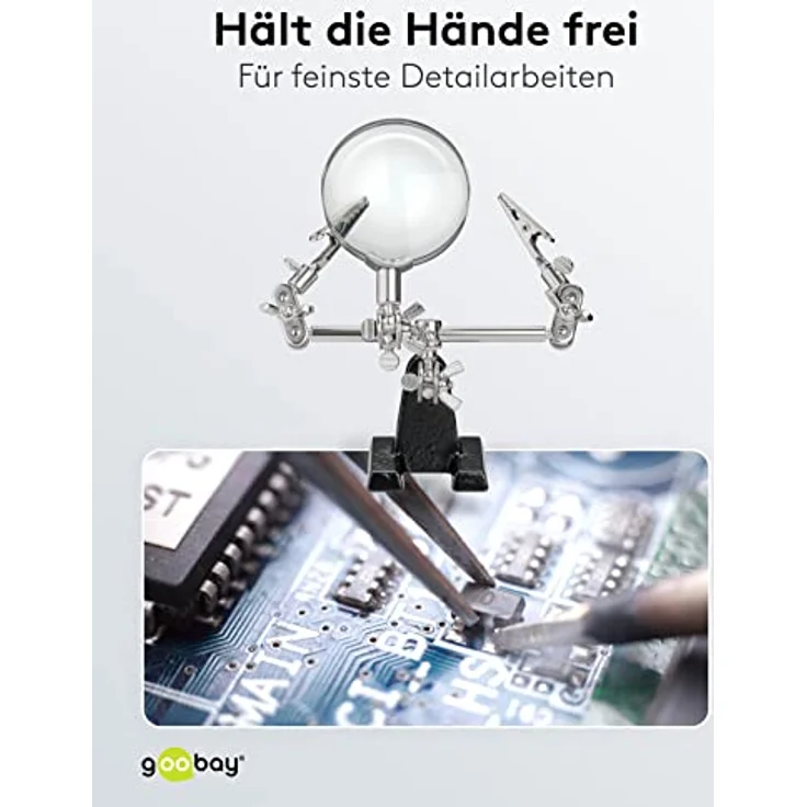 Fixpoint Dritte Hand mit Lupe 2,5-facher Vergrösserung, Löthilfe, 1 Stück, 51199 – Bild 7