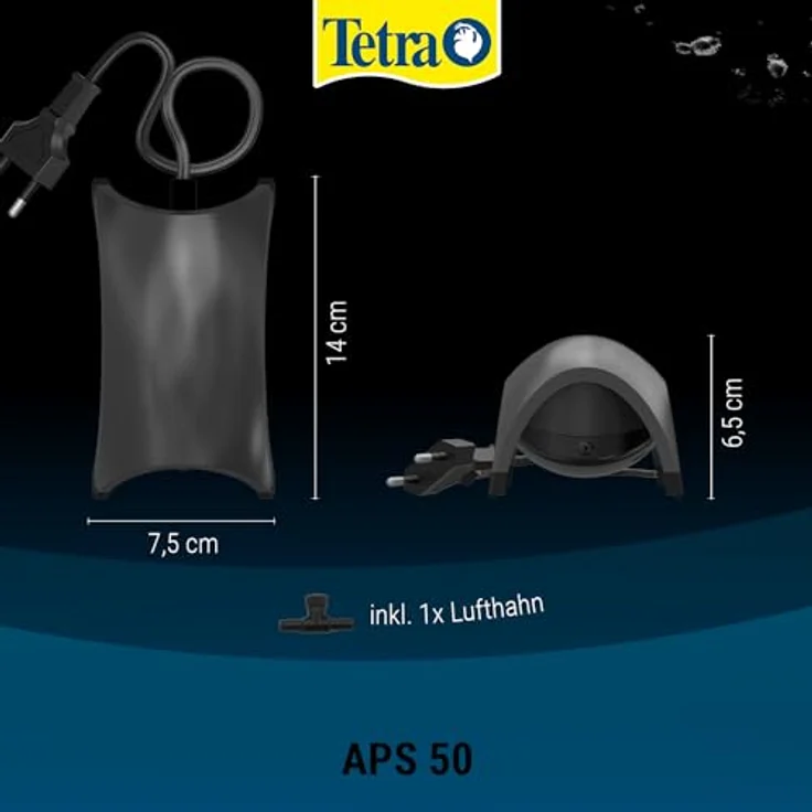 Tetra APS 50 Aquarium Luftpumpe - leise Membranpumpe für Aquarien von 10-60 L, schwarz – Bild 5