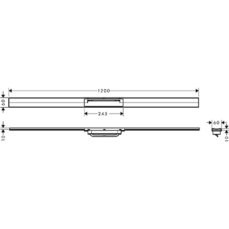 hansgrohe Fertigset Duschrinne RainDrain Flex, Abflussrinne 1200mm, höhenverstellbar und kürzbar, Mattweiß – Bild 4