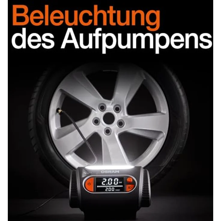 Osram OTI2130 TYREinflate 2130, Reifen-Kompressor mit digitalem Display, Auto-Stopp-Funktion und 3,5 m Stromkabel – Bild 7