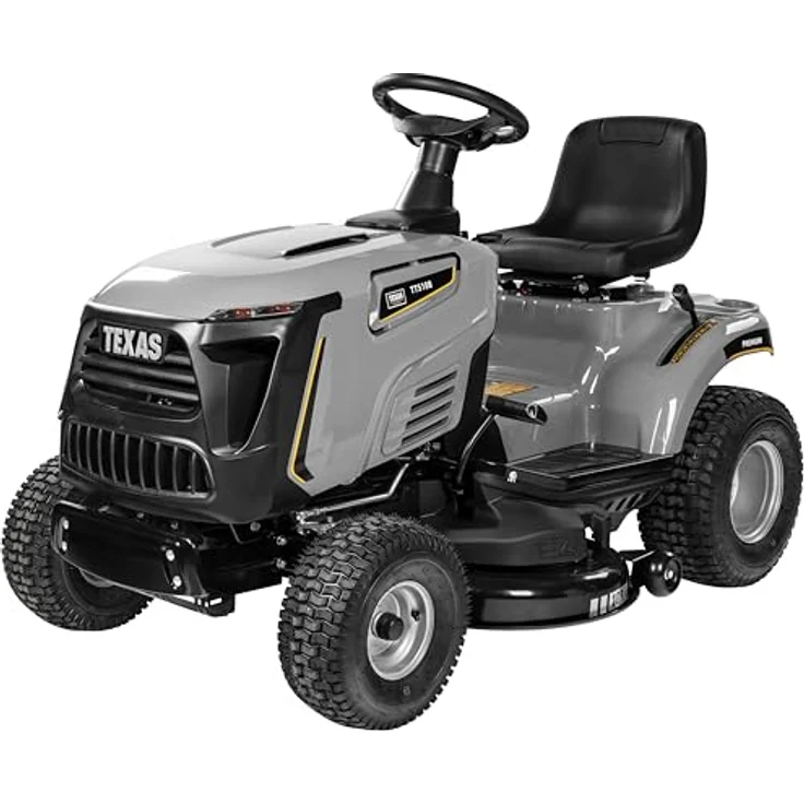 Texas Rasentraktor Premium TTS108, 108 cm Schnittbreite, 452 cc Motor, elektromagnetische Doppelmesser, 7 Schnitthöhen, Seitenauswurf – Bild 2