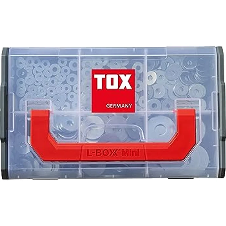TOX L-BOXX Mini Unterlegscheiben Sortiment DIN 9021, stapel- & verklickbar, 400 tlg., galvanisch verzinkter Stahl – Bild 3