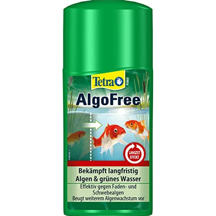 Tetra Pond AlgoFree Schwebealgen- und Fadenalgenvernichter, bekämpft langfristig grünes Wasser im Gartenteich, 250 ml – Bild 1