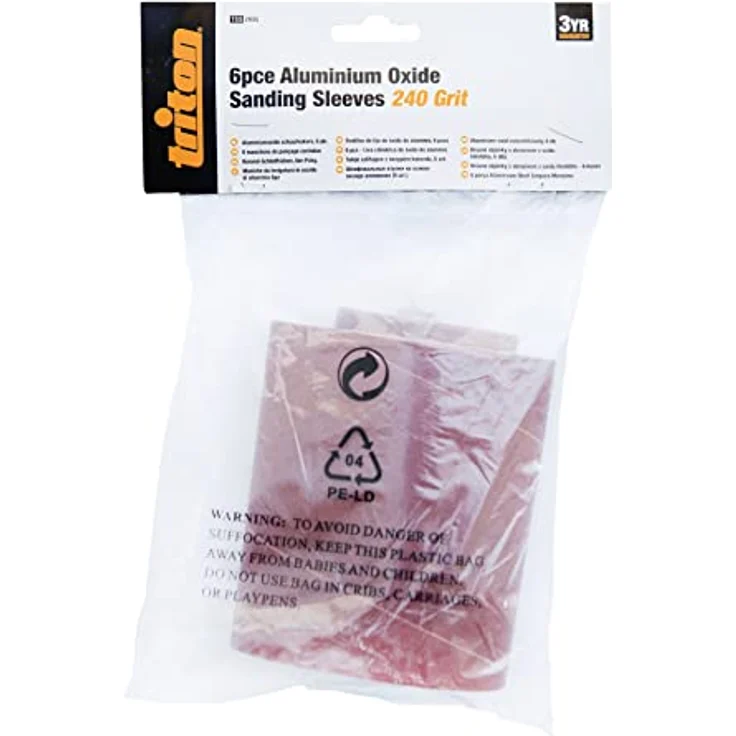 Triton TSS240G Korund-Schleifhülsen, 6er-Pack, hochwertiges Material, flexible Gestaltung, ideale Qualität – Bild 2