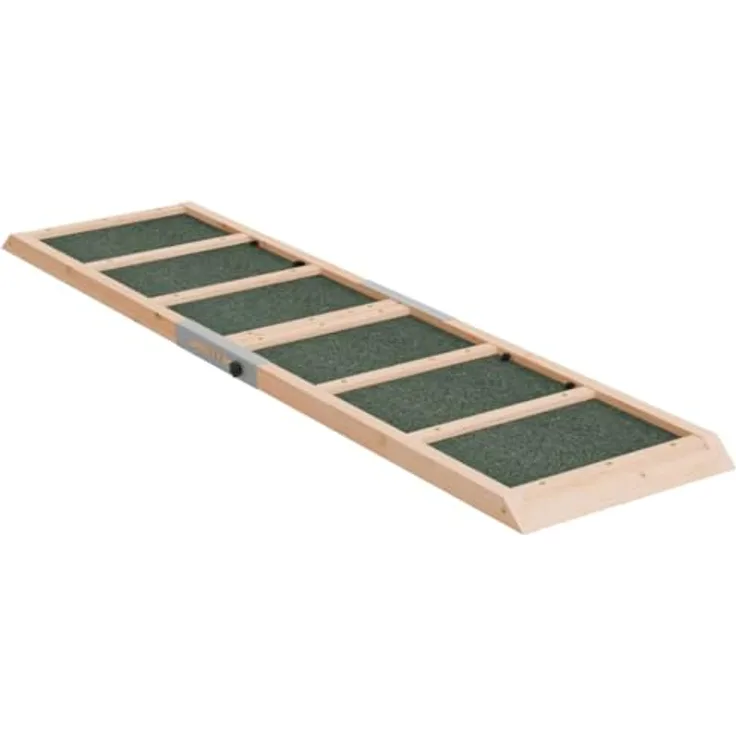 vidaXL Hunderampe Grün 120x30 cm Massivholz Tanne