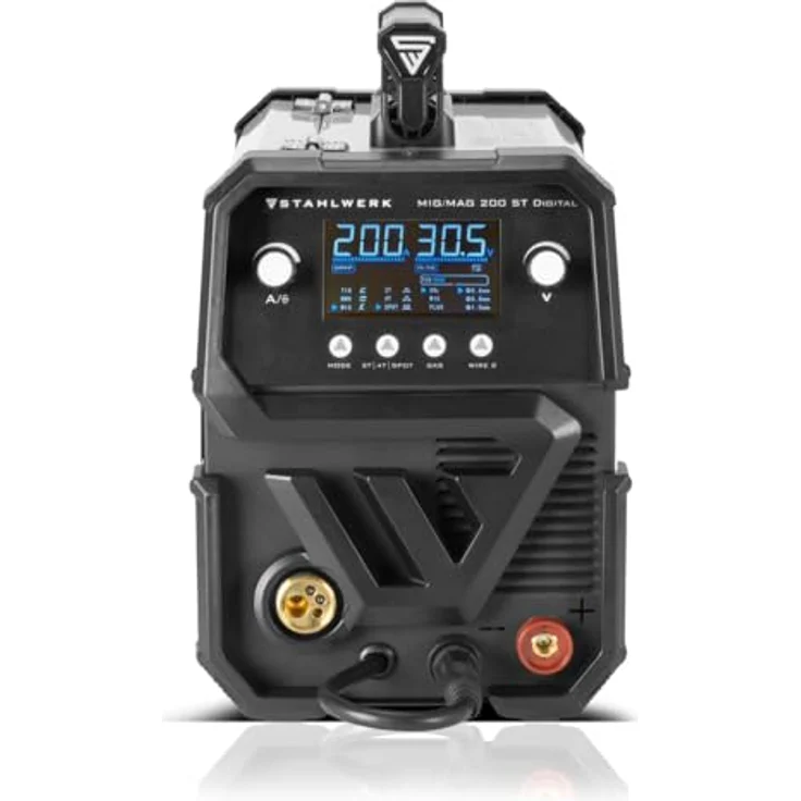 STAHLWERK Schutzgasschweißgerät MIG MAG 200 ST Digital IGBT, 40 - 200 A, Vollausstattung, Inverter mit 200 A, schwarz - Preisvergleich – Bild 4